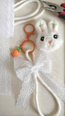 چارم/آویز پینترستی دست ساز پاپیونی خرگوش 🎀🐰🥕