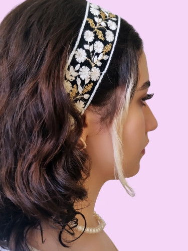 هدبند سوزن دوزی گلاره🌻🖤🌼