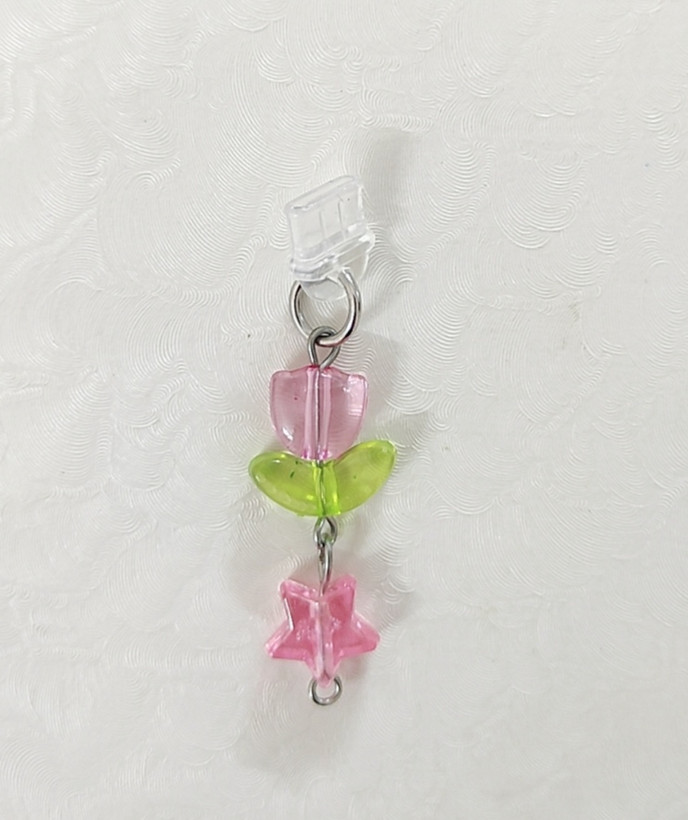 Plug/سوکت اویز پینک چارم طرح گل 🌷